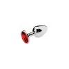 Buttplug Alluminium Met Rode Siersteen - Small 1 Buttplug Alluminium Met Rode Siersteen - Small -Kiotos buttplug alluminium met rode siersteen small