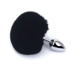 Buttplug Bunny Tail - Zwart