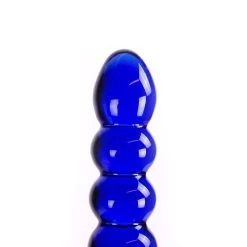Glazen Dildo Blue Balls & O-ring -Kiotos glazen dildo blue balls o ring close