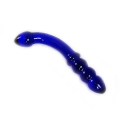 Glazen Dildo Blue Curve -Kiotos glazen dildo blue curve