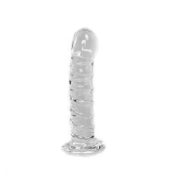Glazen Dildo Transparant Penis Swirl