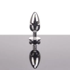 Holle Zilveren Buttplug Met Juweel M