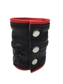 Leren Armband Met Geïntegreerde Portefeuille - Rood