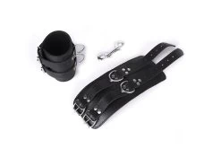 Leren Bondage Polsboeien - Zwart