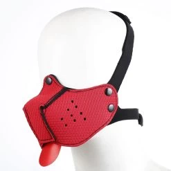 Neoprene Puppy Dog Rood Mond Masker -Kiotos neoprene puppy dog rood mond masker zij
